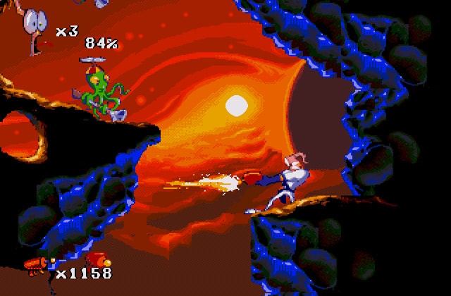 Скриншот игры Earthworm Jim 2