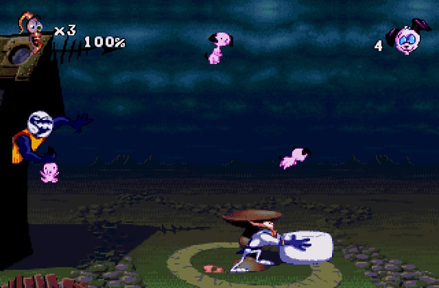 Скриншот игры Earthworm Jim 2