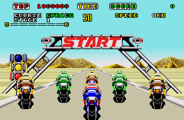 Скриншот игры Super Hang On