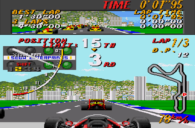 Скриншот игры Super Monaco Grand Prix