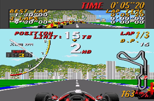 Скриншот игры Super Monaco Grand Prix
