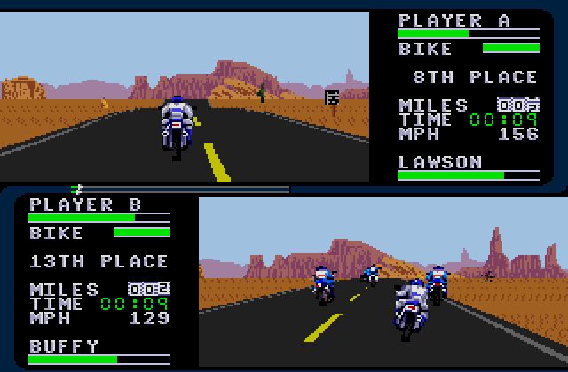 Скриншот игры Road Rash 2
