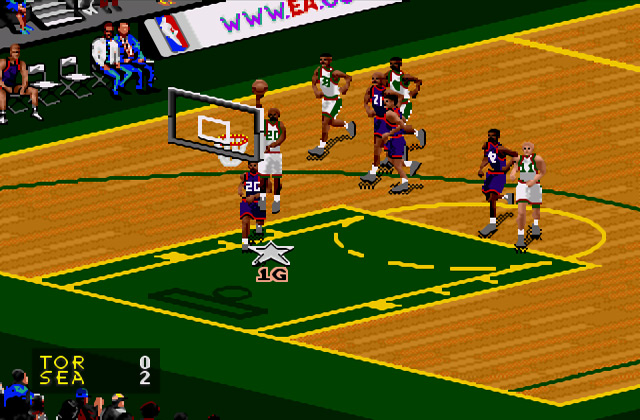 Скриншот игры NBA live 98