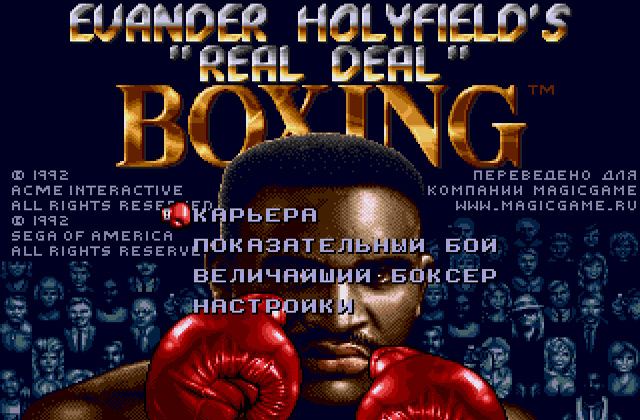 Скриншот игры Evander Holyfield's Real Deal Boxing