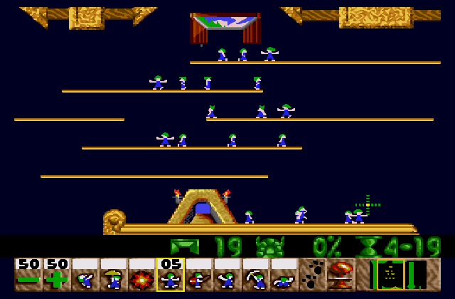 Скриншот игры Lemmings